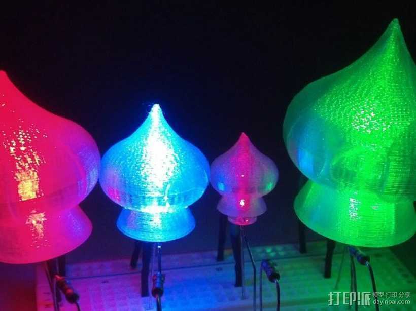 圣巴西尔大教堂穹顶形LED灯灯罩 3D打印模型渲染图