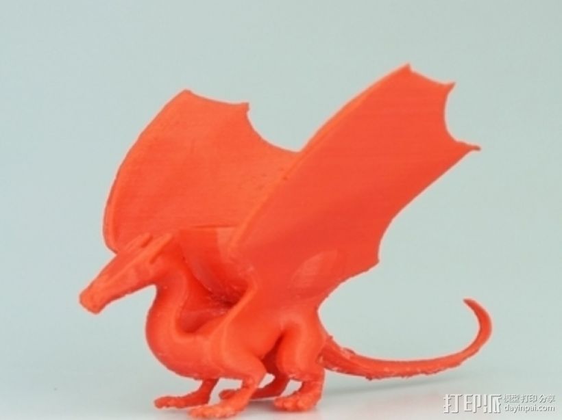 迷你龙形小碟 3D打印模型渲染图