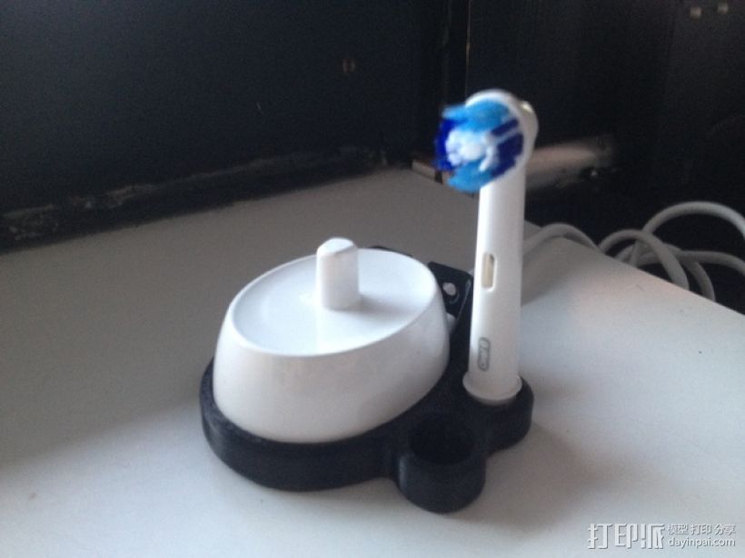 壁挂式电动牙刷架 3D打印模型渲染图
