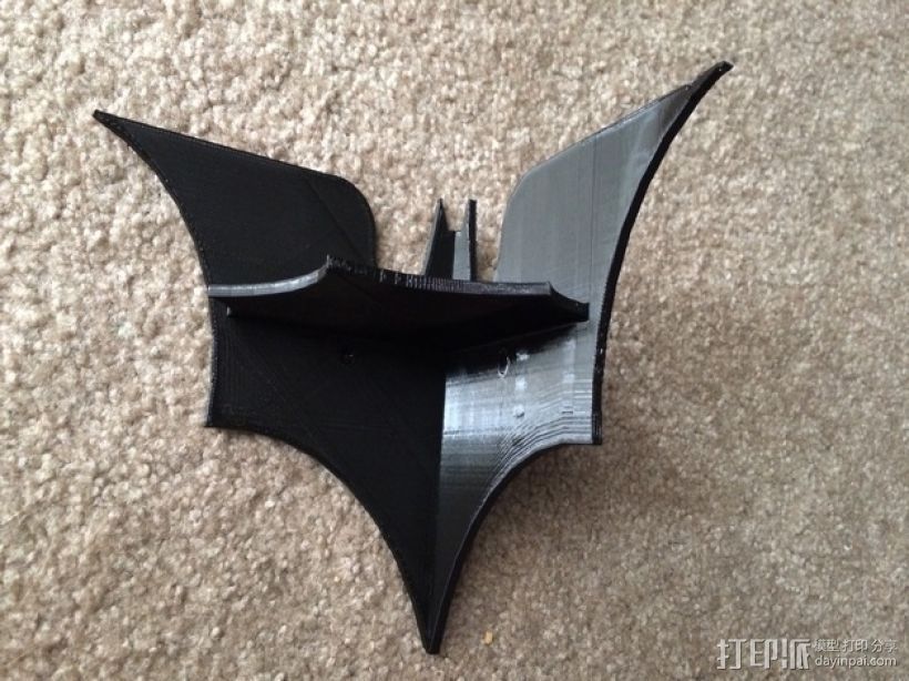 迷你蝙蝠形搁板 3D打印模型渲染图