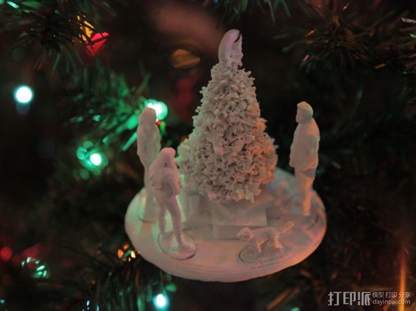 圣诞礼物装饰品 3D打印模型渲染图