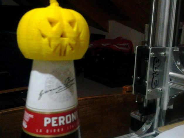南瓜形啤酒瓶盖 3D打印模型渲染图