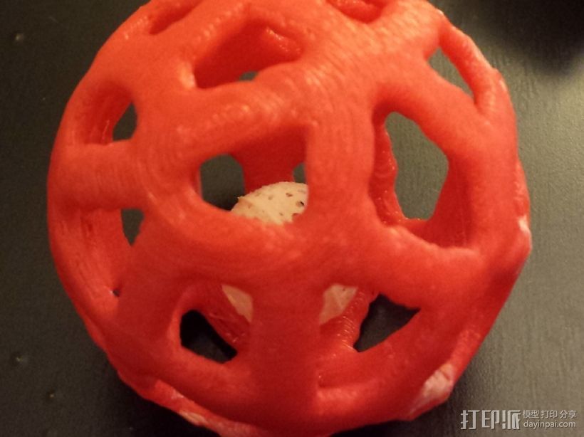 宠物玩具：镂空小球 3D打印模型渲染图
