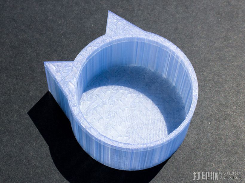 猫形小碗 3D打印模型渲染图