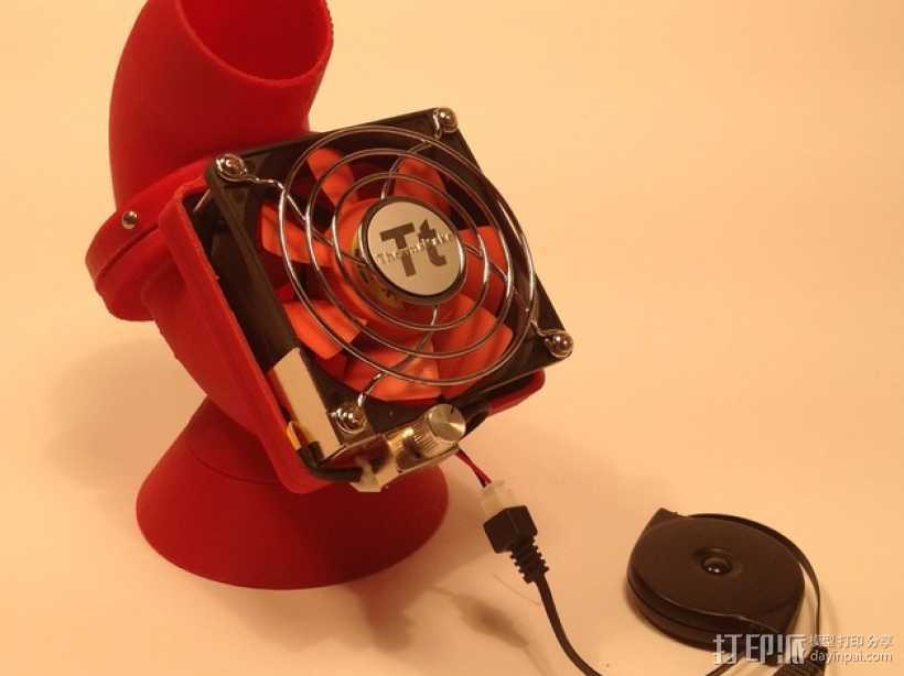 迷你驱虫电风扇 3D打印模型渲染图