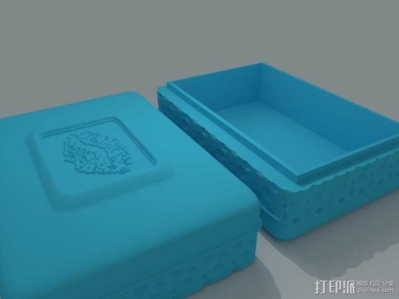 迷你首饰盒 3D打印模型渲染图