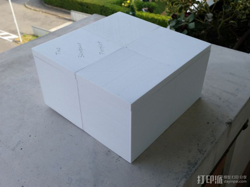 六分仪收纳盒 3D打印模型渲染图