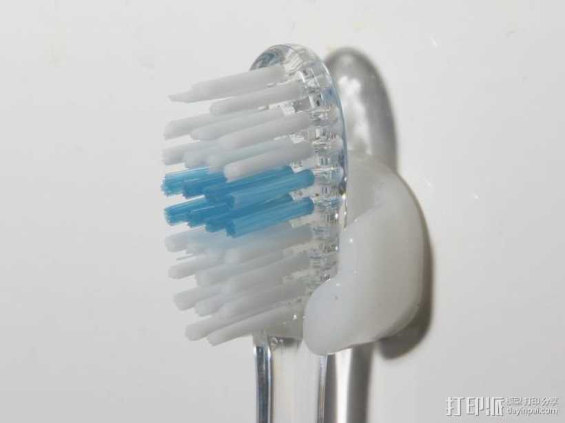 单个牙刷架 3D打印模型渲染图
