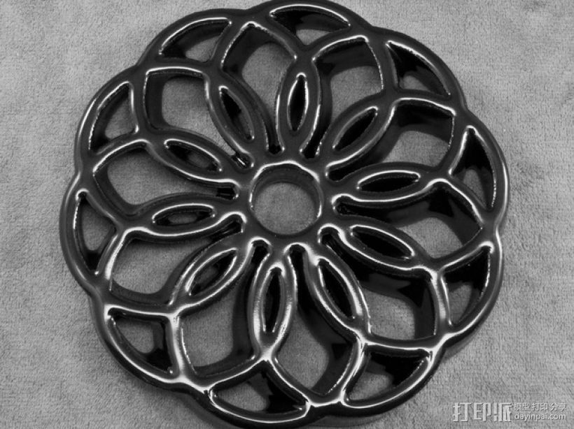 圆环形装饰品 3D打印模型渲染图