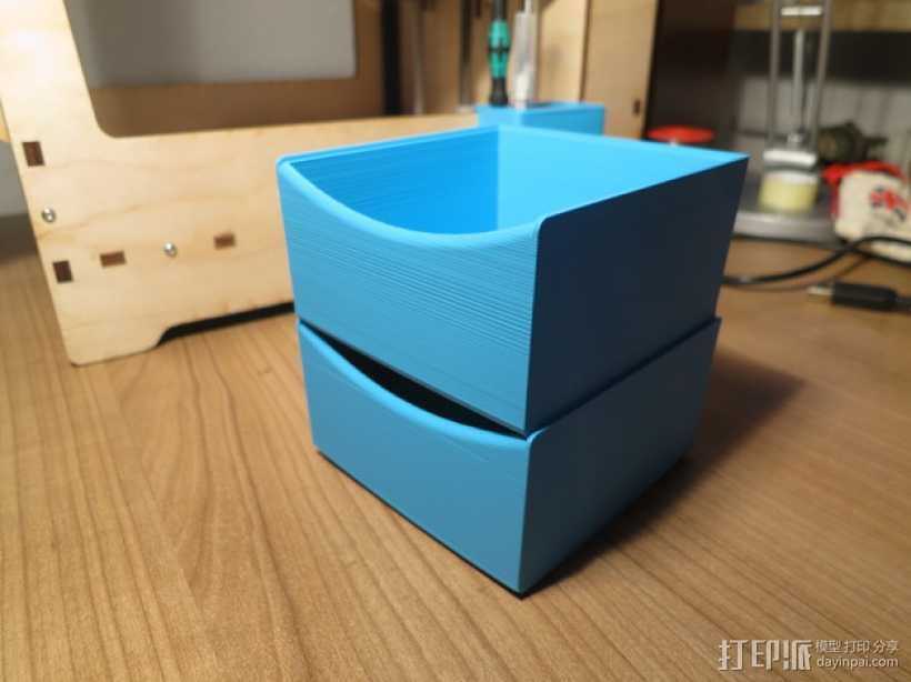 可堆叠储物盒 3D打印模型渲染图