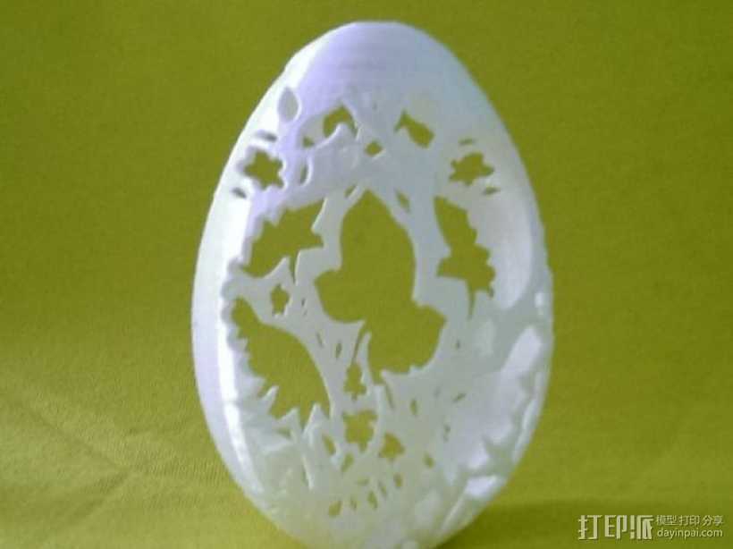 复活节镂空彩蛋 3D打印模型渲染图