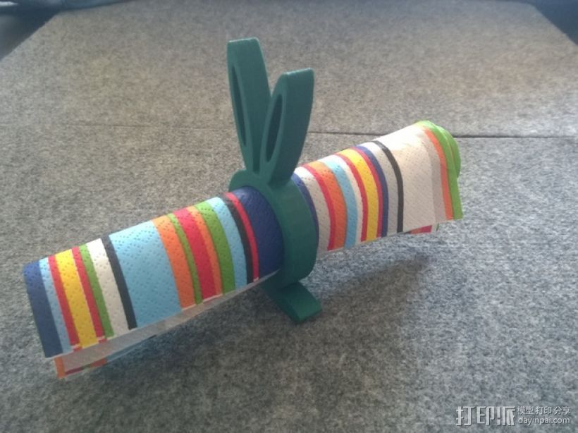 小兔餐巾圈 3D打印模型渲染图