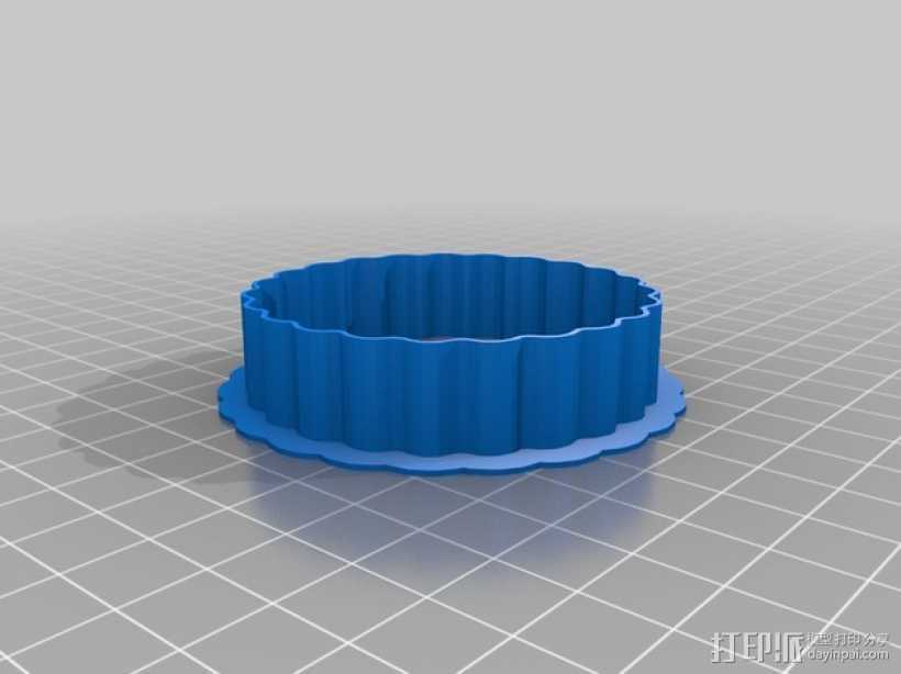 扇形曲奇刀 3D打印模型渲染图