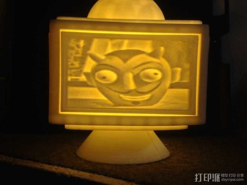 灯饰发光盒 3D打印模型渲染图
