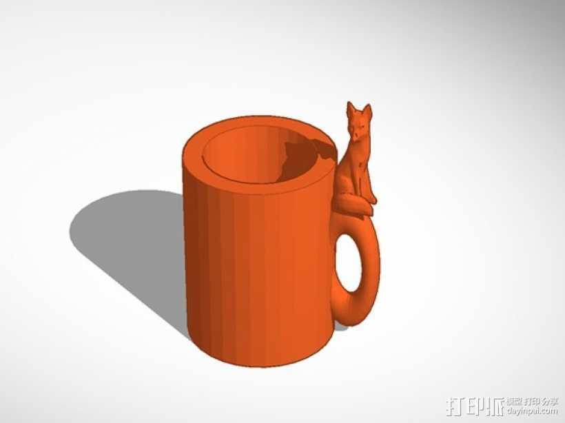 狐狸 马克杯 3D打印模型渲染图