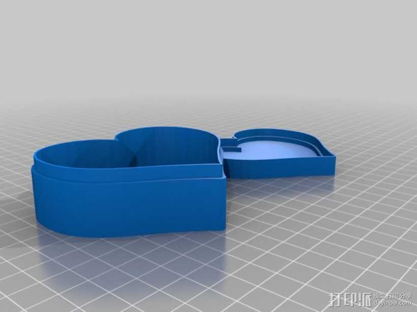 心形礼物盒 3D打印模型渲染图