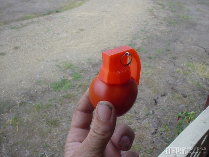番茄手榴弹 3D打印模型渲染图