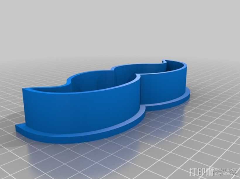 胡须 饼干制作模具 3D打印模型渲染图