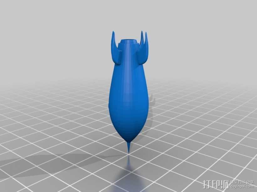 制动火箭 3D打印模型渲染图