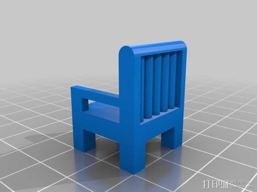 迷你椅子 3D打印模型渲染图