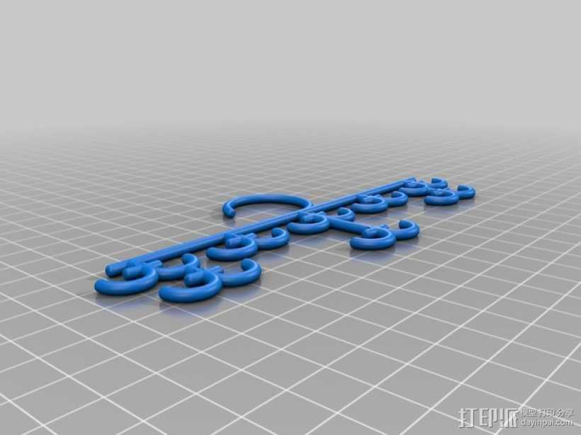 电缆架/饰品架  3D打印模型渲染图