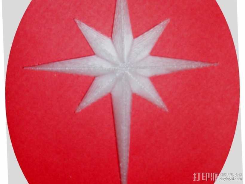 圣诞之星  3D打印模型渲染图