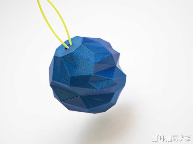 螺旋小球 装饰品 3D打印模型渲染图