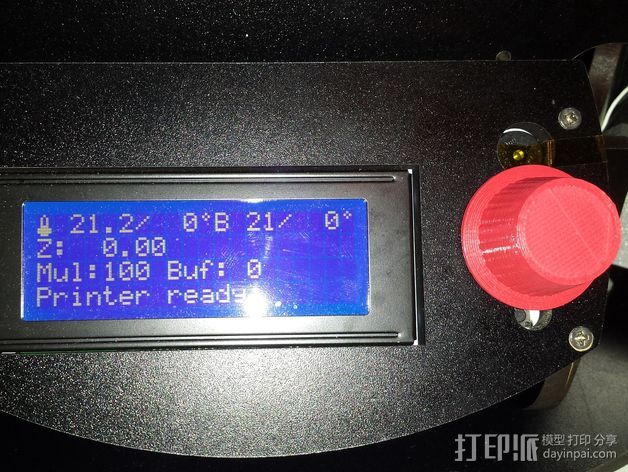 Smart LCD 控制旋钮 3D打印模型渲染图
