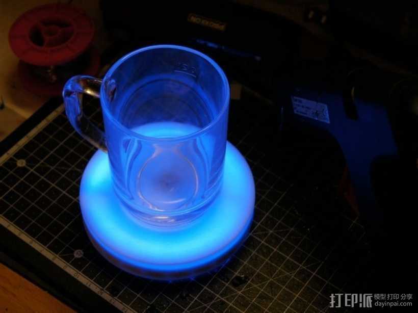 智能杯垫 3D打印模型渲染图