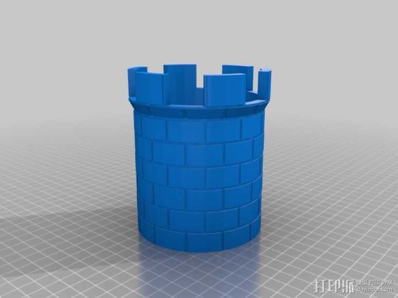 城堡塔楼 3D打印模型渲染图