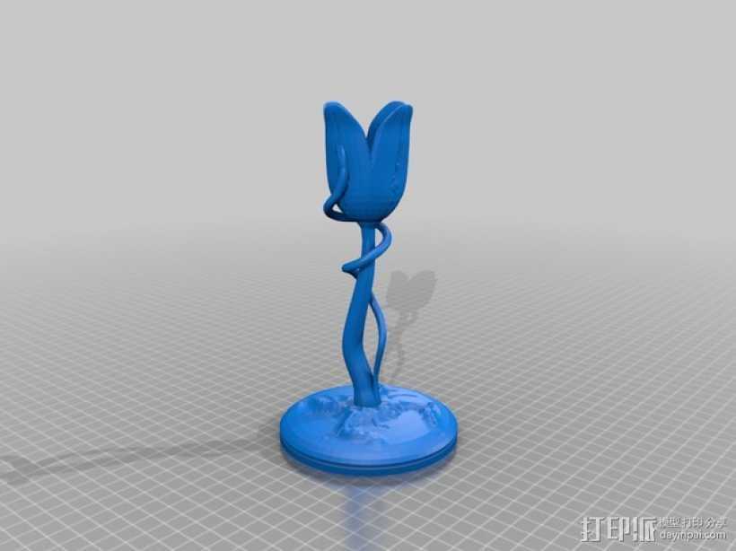 玫瑰香薰底座 3D打印模型渲染图