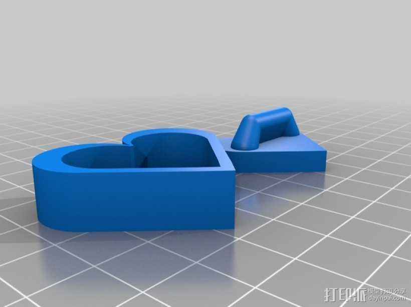 心形小盒 3D打印模型渲染图