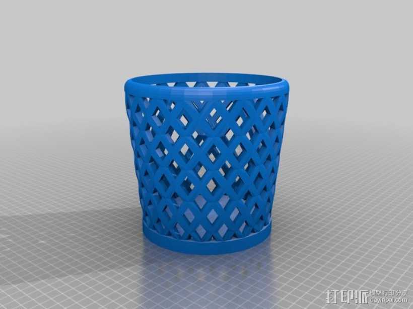 垃圾桶或笔筒 3D打印模型渲染图