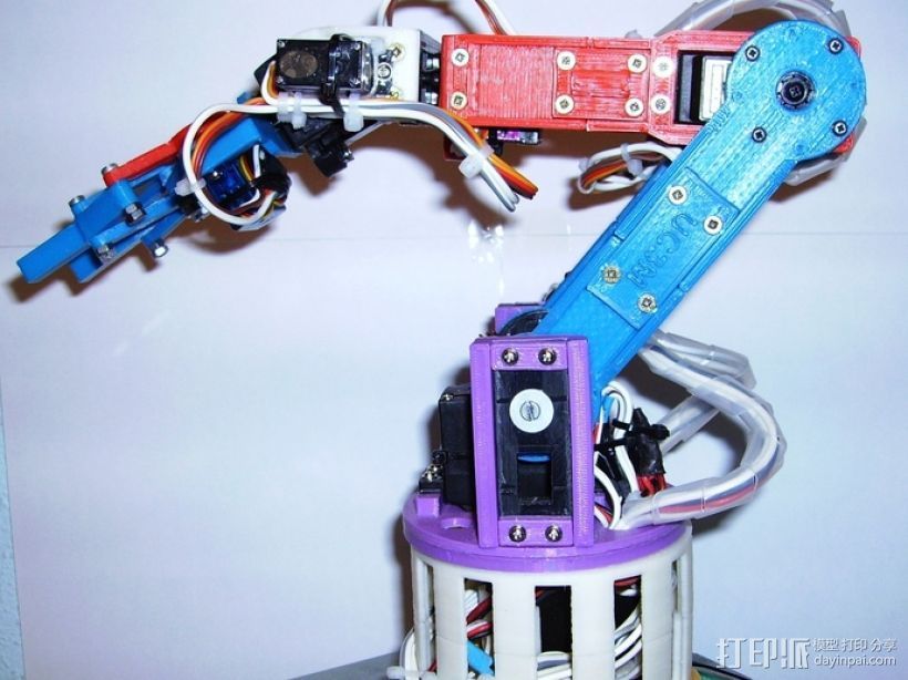 机器人手臂 3D打印模型渲染图