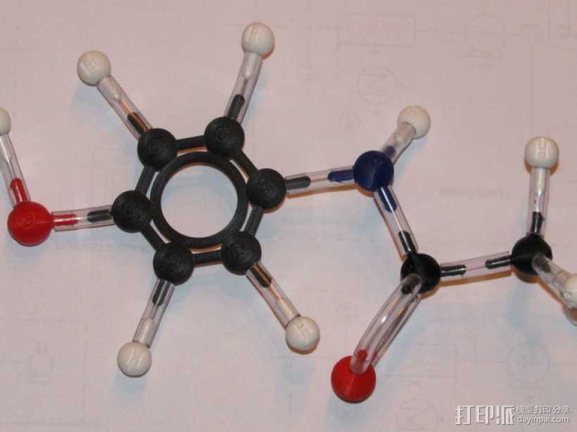 分子模型 3D打印模型渲染图