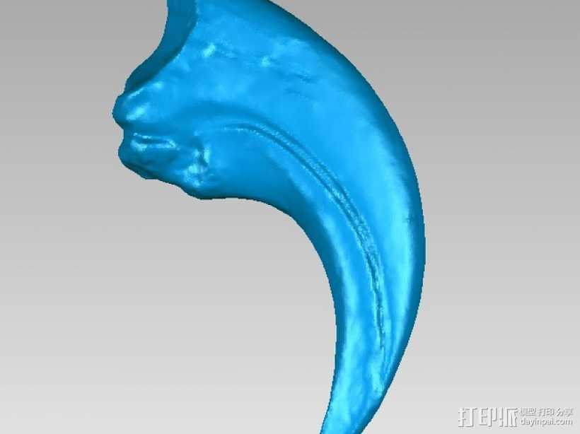 恐龙爪模型 3D打印模型渲染图