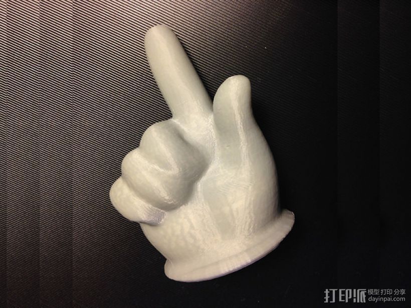 指示手势 3D打印模型渲染图