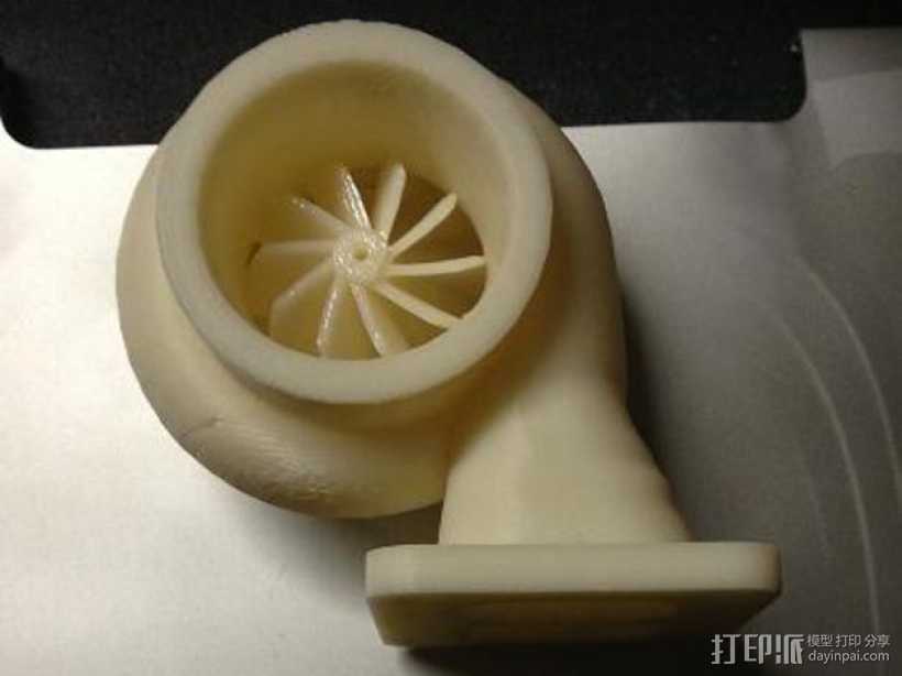涡轮增压器 3D打印模型渲染图