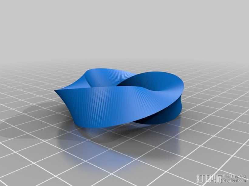 螺旋形圆环 3D打印模型渲染图