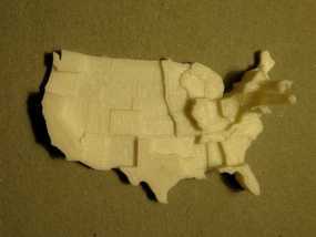 美国地图  棱柱地图