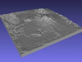 鲁阿佩胡火山 地图模型