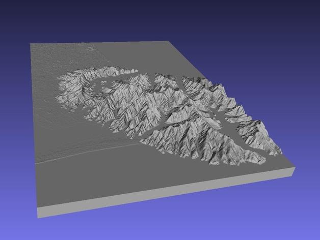 基督城地区地形图