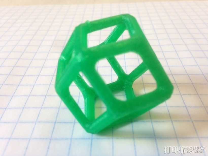 菱形十二面体 3D打印模型渲染图