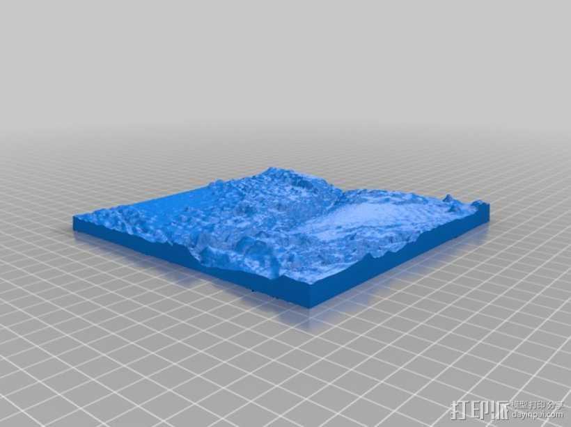 马里亚纳海沟地形图模型 3D打印模型渲染图