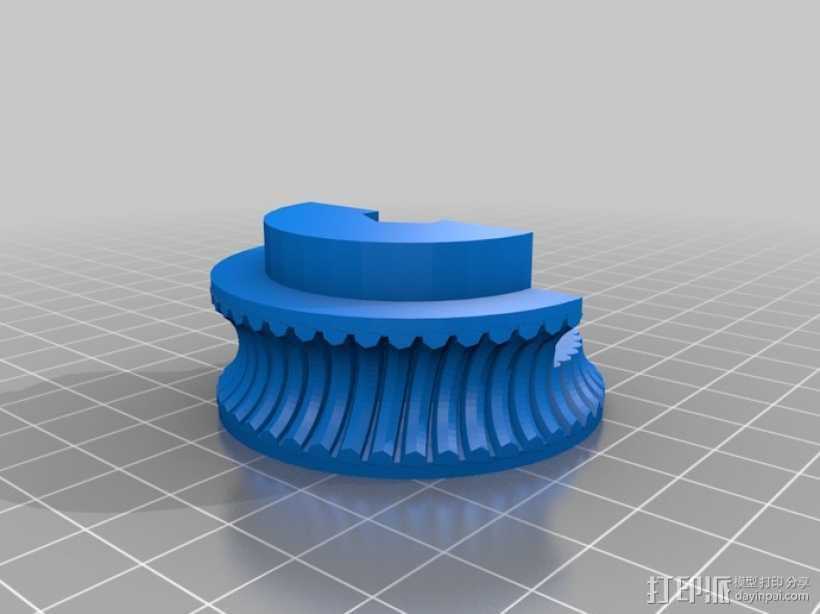 线性驱动涡轮机 3D打印模型渲染图
