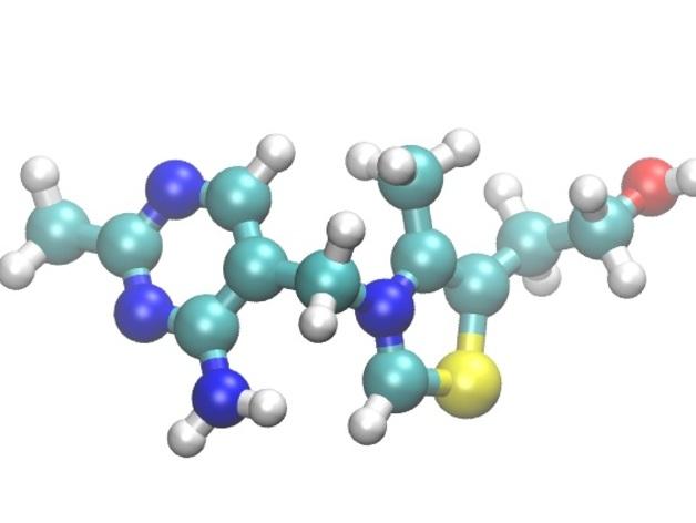 硫胺素分子模型