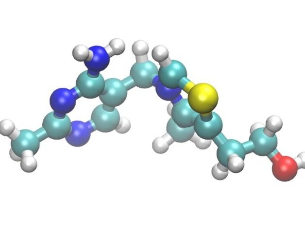 硫胺素分子模型