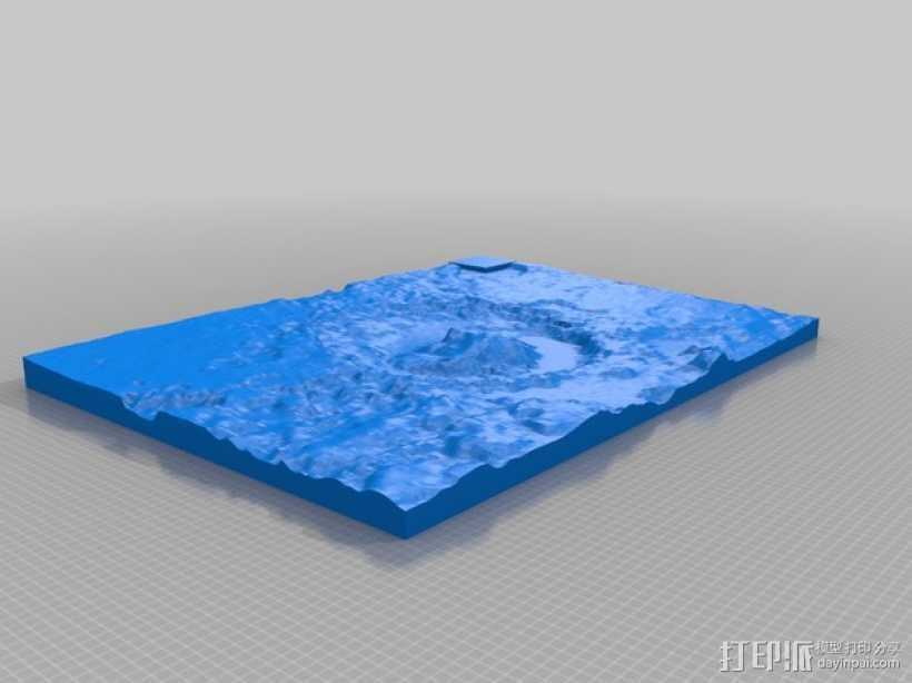 盖尔陨坑模型 3D打印模型渲染图