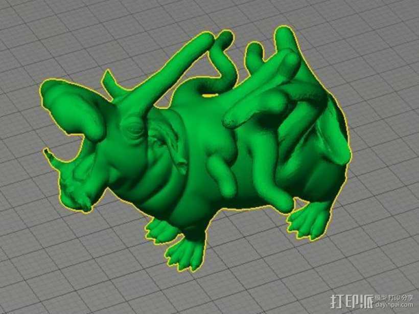 河马模型 3D打印模型渲染图