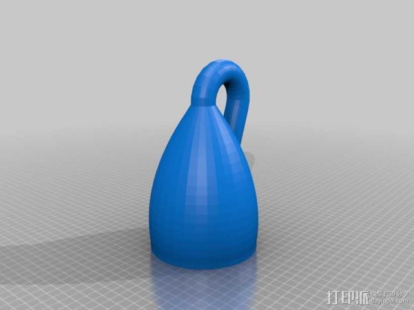 平底克莱因瓶 3D打印模型渲染图